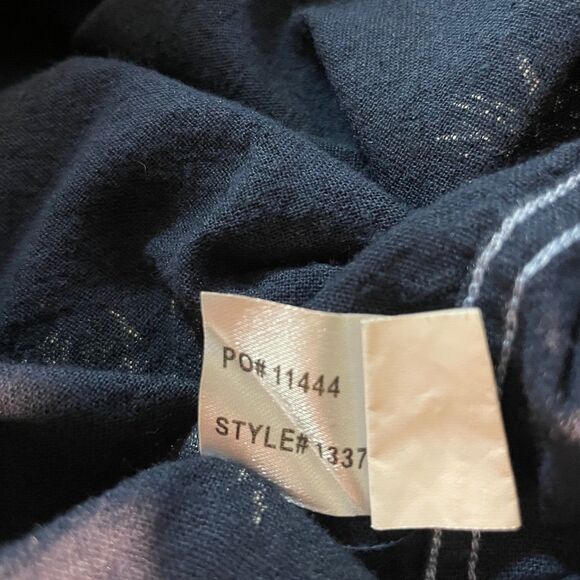 Carbon 2 Cobalt Button Up Short Sleeve Shirt Men XL Blue Pineapples Linen Cotton - Picture 6 of 6